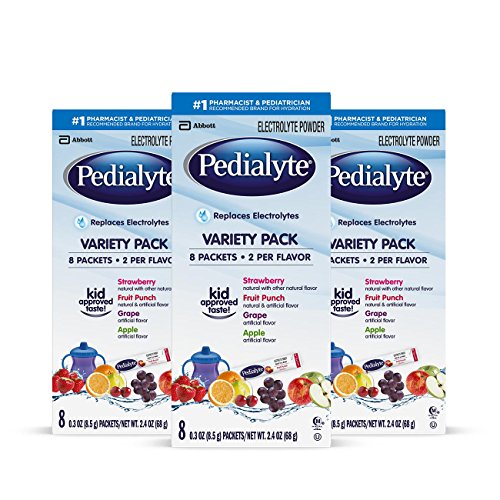 Product Cover Pedialyte Electrolyte Powder, Variety Pack, Electrolyte Hydration Drink, 0.3 oz Powder Packs, 24 Count