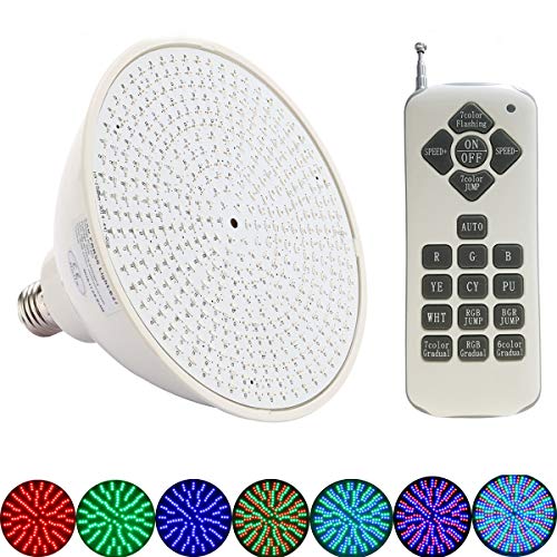 Product Cover P&LED 120V,35W Color Changing Replacement Swimming Pool Lights Bulb LED PAR56 Light (switch control + remote control type) For Pentair Hayward Light Fixture,and For Inground Pool,E27/E26