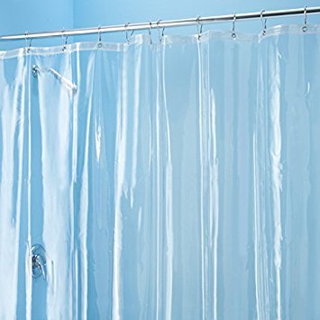 Product Cover mDesign Vinyl 4.8 Gauge Waterproof Shower Curtain Liner - Long, 72 x 84, Clear by MetroDecor