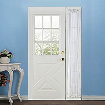 Product Cover RHF Voile French Door Curtains/Panel 30W by 72L Inches-White