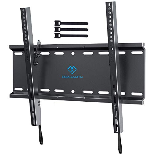 Product Cover Tilting TV Wall Mount Bracket Low Profile for Most 23-55 Inch LED, LCD, OLED, Plasma Flat Screen TVs with VESA 400x400mm Weight up to 115lbs by PERLESMITH