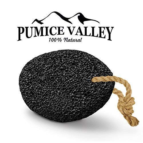 Product Cover Pumice Stone - Natural Earth Lava Pumice Stone Black - Callus Remover for Feet Heels and Palm - Pedicure Exfoliation Tool - Corn Remover - Dry Dead Skin Scrubber - Health Foot Care