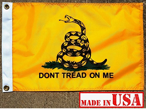 Product Cover US Flag Factory 12x18 Inch Gadsden Don't Tread ON ME Flag - Outdoor SolarMax Nylon Flag - 100% Made in America (1)