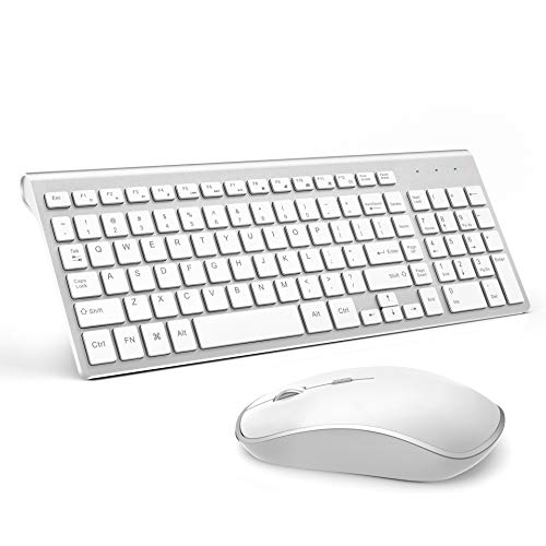 Product Cover Wireless Keyboard and Mouse Combo, Compact Wireless Keyboard with Numeric Keypad and Ergonomic Full-size 2400 DPI Mouse