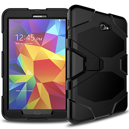 Product Cover Veggzy Samsung Galaxy Tab A 10.1 Case(SM-T580),Slim Heavy Duty Shockproof Rugged Case High Impact Resistant Defender Full Body Protective Cover with Screen Protector