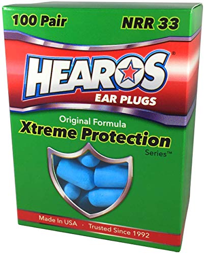 Product Cover HEAROS Xtreme Foam Earplugs, 33dB NRR Ear Plugs, 100 Pairs, Foam Ear Plugs Noise Reduction & Hearing Protection