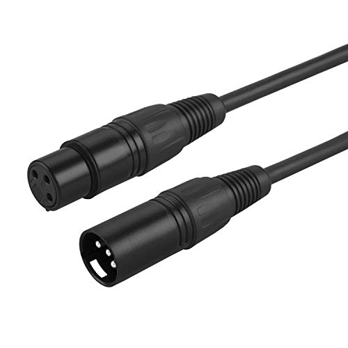 Product Cover XLR Cable, CableCreation 3FT XLR Male to XLR Female Balanced 3 PIN XLR Microphone Cable Compatible with Shure SM Microphone, Behringer, Speaker Systems, Radio Station and More, Black