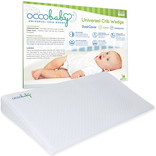Product Cover OCCObaby Universal Baby Crib Wedge Pillow with Removable Waterproof Cotton Cover