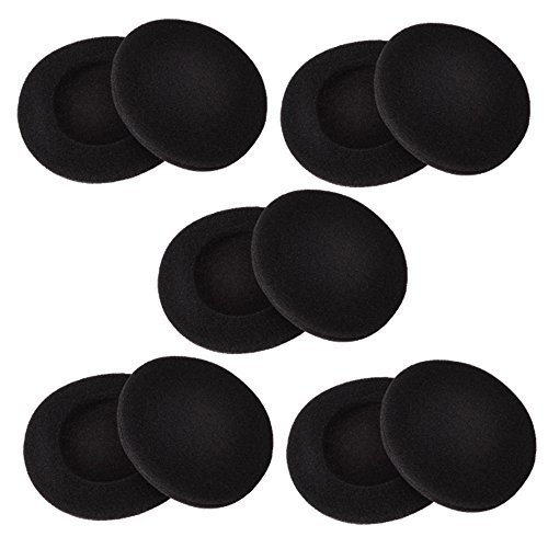 Product Cover Sunmns 2 Inch Foam Pad EarPad Ear Cover for Sony Sennheiser Philips Headphone, 5 Pairs, Black