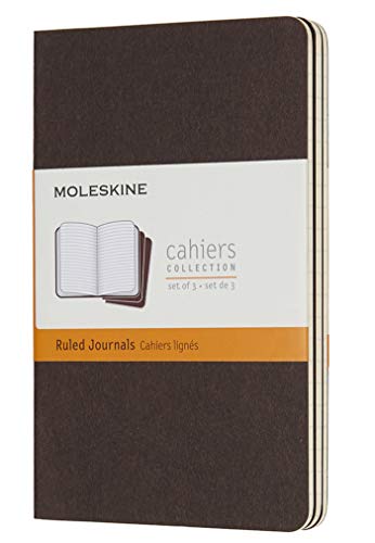 Product Cover Moleskine Cahier Journal, Pocket, Ruled, Coffee Brown (3.5 x 5.5)