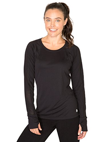 Product Cover RBX Active Women's Long Sleeve Ventilated Mesh Lightweight Running Workout Crewneck T-Shirt