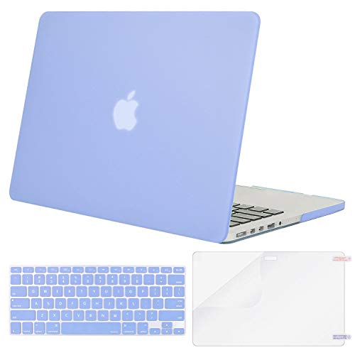 Product Cover MOSISO Case Only Compatible with Older Version MacBook Pro Retina 13 inch (Models: A1502 & A1425) (Release 2015 - end 2012), Plastic Hard Shell Case & Keyboard Cover & Screen Protector, Serenity Blue