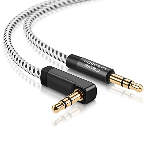Product Cover 3.5mm Aux Cord, CableCreation 3.5mm Audio Cable 1.5 Feet Short Aux Cable for Car Compatible with Phones, PC, Tablets, TaoTronics Adapter, Car & Speakers