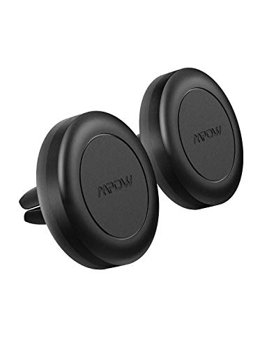 Product Cover Mpow Magnetic Phone Car Mount, Powerful Magnetic Vent Phone Holder, Easy to Install and Remove Car Magnet Mount with 4 Metal Plates and Protective Films Compatible iPhone 11 Pro Max/XS/XR/8/7/6 Plus