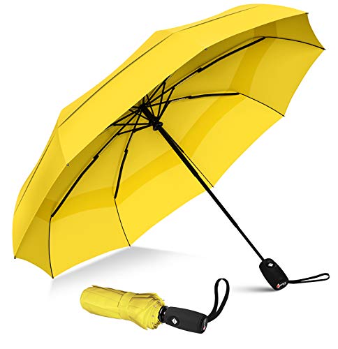 Product Cover Repel Windproof Travel Umbrella with Teflon Coating (Yellow)