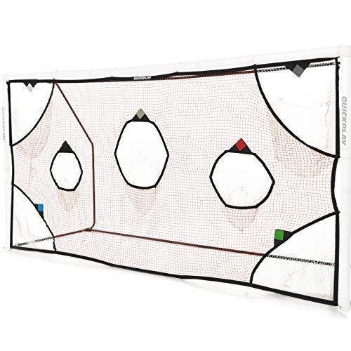 Product Cover QuickPlay PRO Soccer Goal Target Net 12X6' with 7 Scoring Zones - Practice Shooting & Goal Shots