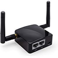 Product Cover GLI Mini Travel Router GL-AR300M with 2dbi external antenna, WiFi Converter, OpenWrt Pre-installed, Repeater Bridge, 300Mbps High Performance, 128MB Nand flash, 128MB RAM, OpenVPN, Tor Compatible