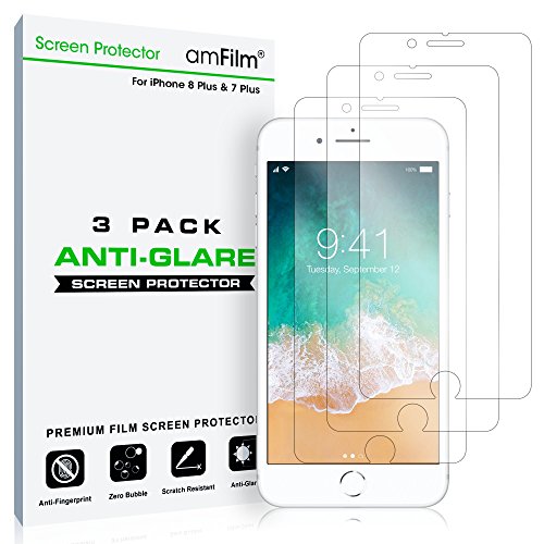 Product Cover amFilm iPhone 8 Plus, 7 Plus Screen Protector, Premium Anti-Glare/Anti-Fingerprint (Matte) Screen Protector for iPhone 8 Plus 7 Plus 5.5 inch 5.5