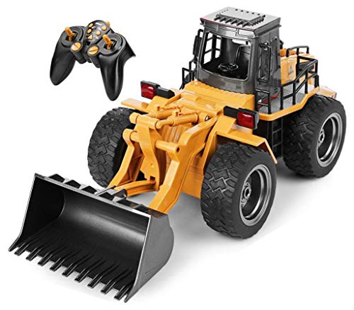 Product Cover Top Race 6 Channel Full Functional Front Loader, RC Remote Control Construction Toy Tractor with Lights & Sounds 2.4Ghz (TR-113G)