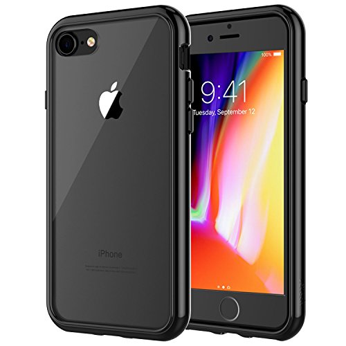 Product Cover JETech Case for iPhone 8 and iPhone 7, Shock-Absorption Bumper Cover, Anti-Scratch Clear Back, Black