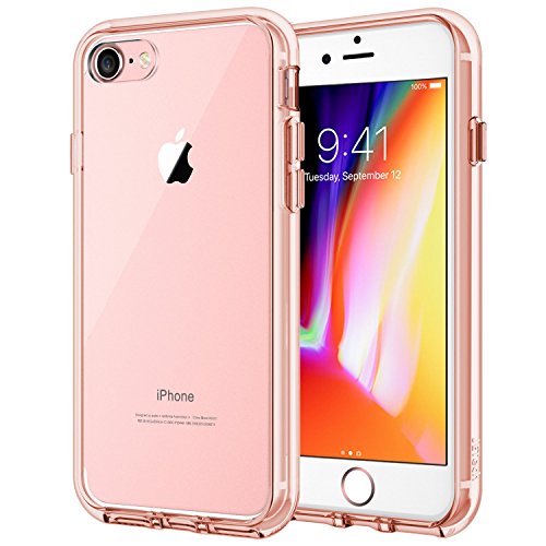 Product Cover JETech Case for iPhone 8 and iPhone 7, Shock-Absorption Bumper Cover, Anti-Scratch Clear Back, Rose