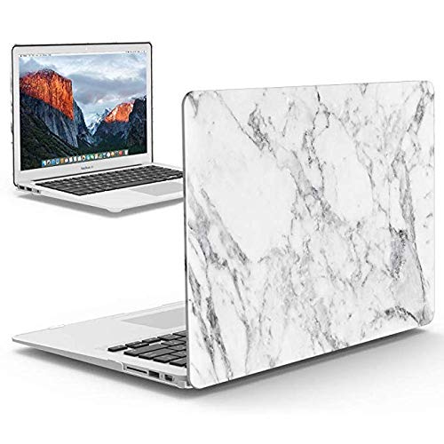 Product Cover IBENZER Old MacBook Pro 13 Inch case A1278, Soft Touch Hard Case Shell Cover for Apple MacBook Pro 13 with CD-ROM, White Marble, MMP1301WHMB+1
