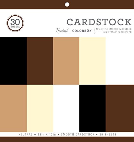 Product Cover Colorbok Neutral Smooth Cardstock Paper Pad, 12