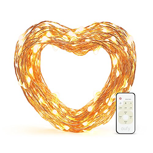 Product Cover eufy 33 ft LED Decorative Lights Dimmable with Remote Control, Starlit String Lights, Indoor and Outdoor, for Holiday, Wedding, Party (Copper Wire, Warm White)