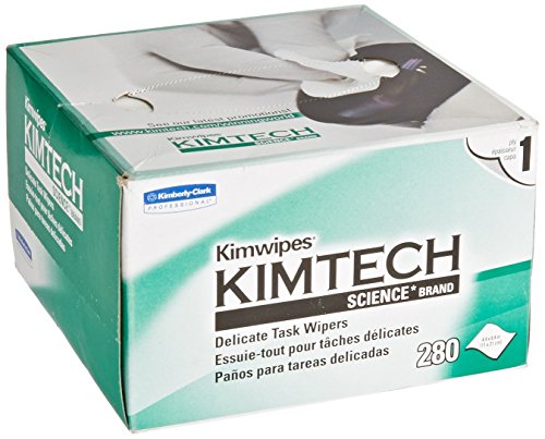 Product Cover Kimberly-Clark Professional KC34155 Kimtech Science Kimwipes Delicate Task Disposable Wiper, 8-25/64 Length x 4-25/64 Width, White (12 boxes of 280 sheets)