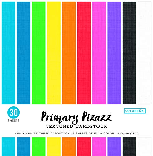 Product Cover ColorBok 61192C Textured Cardstock Paper Pad Primary Pizazz, 12