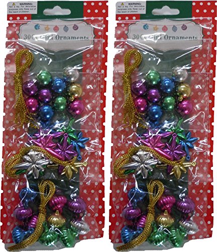 Product Cover Mini Ornament 30 Ct 3 Assorted Style Set- 2 Pack