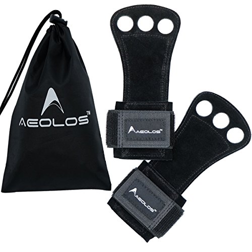 Product Cover AEOLOS Leather Gymnastics Hand Grips-Great for Gymnastics,Pull up,Weight Lifting,Kettlebells and Cross Training