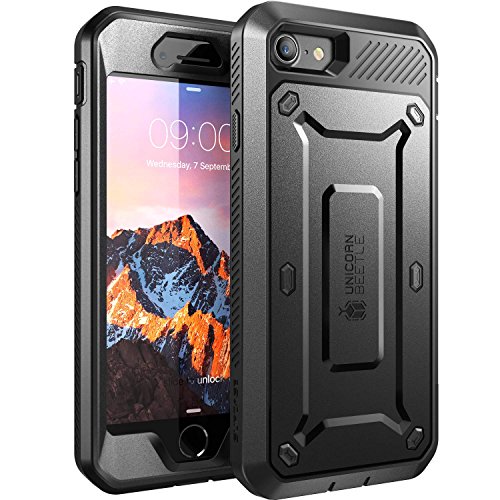Product Cover SUPCASE Unicorn Beetle PRO Series Full-body Rugged Holster Case with Built-in Screen Protector for Apple iPhone 7 -2016/8 -2017 (Black)