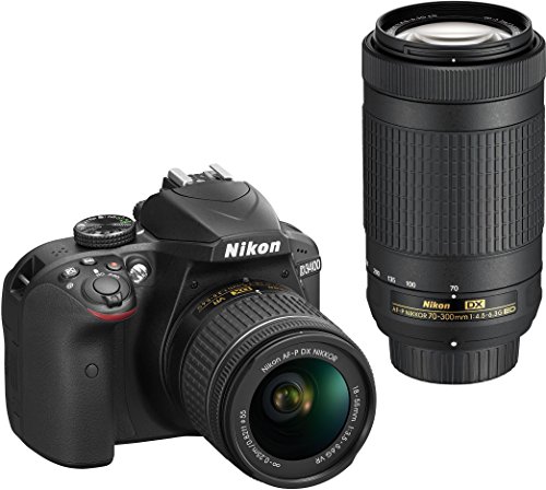 Product Cover Nikon D3400 DSLR Camera with AF-P DX NIKKOR 18-55mm f/3.5-5.6G VR and AF-P DX NIKKOR 70-300mm f/4.5-6.3G ED