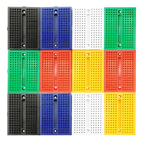 Product Cover LampVPath [12Packs] 170 Points Mini Small solderless breadboard for Arduino Proto Shield (6 colors)