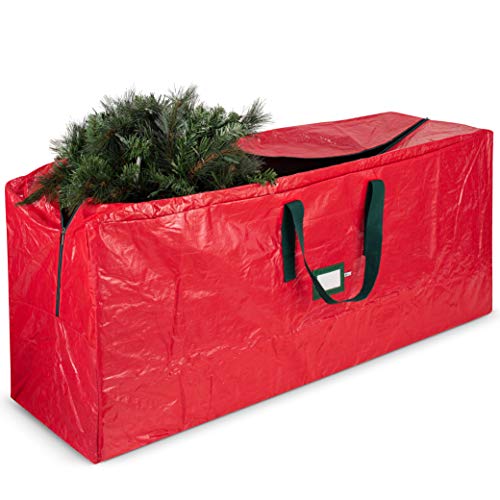 Product Cover Large Christmas Tree Storage Bag - Fits Up to 9 ft Tall Holiday Artificial Disassembled Trees with Durable Reinforced Handles & Dual Zipper - Waterproof Material Protects from Dust, Moisture & Insect