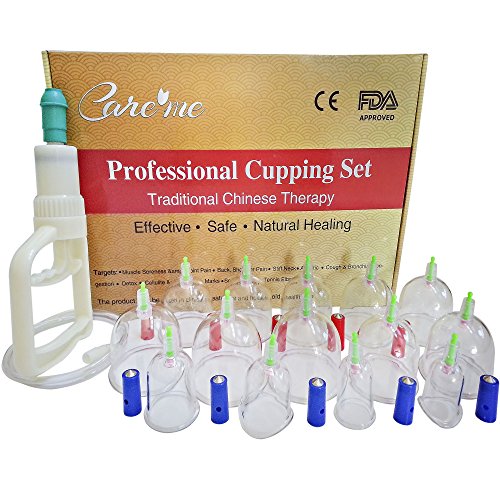 Product Cover Chinese Acupuncture Cupping Therapy Set-FDA Approved Medical Grade Professional Cupping Kit (14 cups Guaranteed 5-Yr Life)For Body Massage, Pain Relief, Physical Therapy-Improve Your Health & Wellness