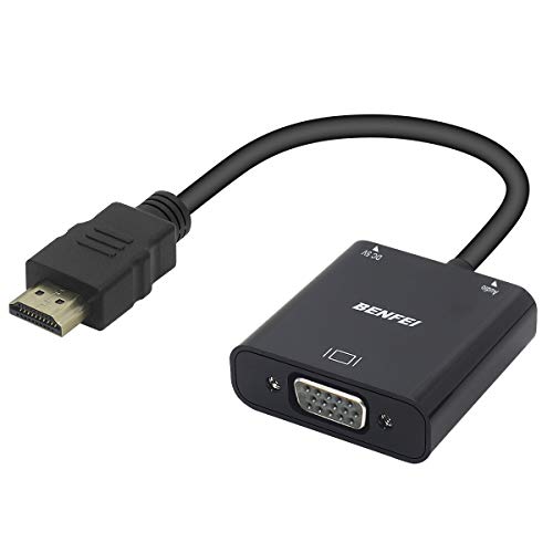 Product Cover BENFEI HDMI to VGA, HDMI to VGA Adapter (Male to Female) with Audio Compatible for Laptop, XBox 360 One, PS4 PS3, Mac Mini