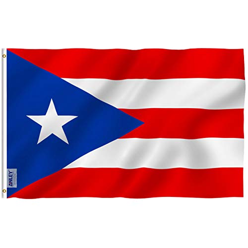 Product Cover ANLEY [Fly Breeze] 3x5 Foot Puerto Rico Flag - Vivid Color and UV Fade Resistant - Canvas Header and Double Stitched - Puerto Rican National Flags Polyester with Brass Grommets 3 X 5 Ft