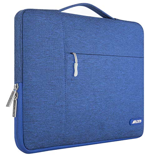 Product Cover MOSISO Laptop Sleeve Compatible with 13-13.3 inch MacBook Air, MacBook Pro, Notebook Computer, Polyester Multifunctional Briefcase Handbag Carrying Case Cover Bag, Royal Blue