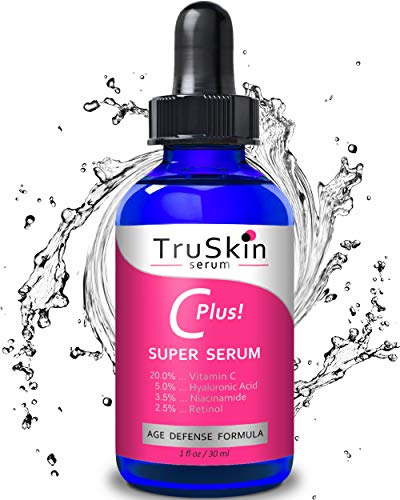 Product Cover TruSkin Vitamin C-Plus Super Serum, Anti Aging Anti-Wrinkle Facial Serum with Niacinamide, Retinol, Hyaluronic Acid, and Salicylic Acid, 1 oz