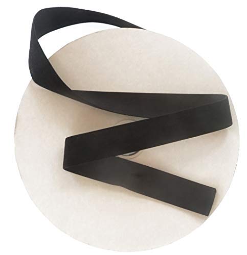 Product Cover 1 Inch Black Velvet Ribbon. Huge 25 Yards Roll.Single Face Spool by Drency Ribbons