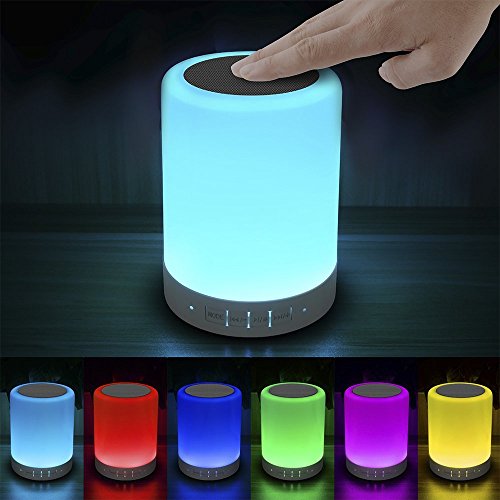 Product Cover Elecstars Touch Bedside Lamp - with Bluetooth Speaker, Dimmable Color Night Light, Outdoor Table Lamp with Smart Touch Control, Best Gift for Men Women Teens Kids Children Sleeping Aid