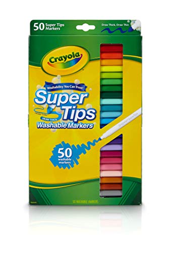 Product Cover Crayola Super Tips Markers, Washable Markers, Gift, 50 Count