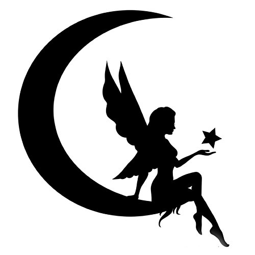 Product Cover Pack of 3 Fairy on Moon Stencils Made from 4 Ply Mat Board 11x14, 8x10, 5x7