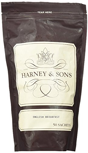 Product Cover Harney & Sons English Breakfast Tea - 100% China Black Tea, Caffeinated, - Bag of 50 Sachets
