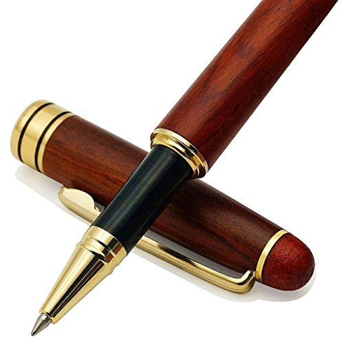 Product Cover IDEAPOOL Genuine Rosewood Ballpoint Pen Writing Set - Elegant Fancy Nice Gift Pen Set for Signature Executive Business