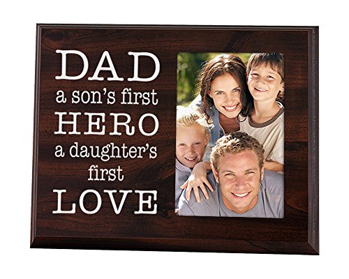 Product Cover Dad a Son's First Hero a Daughters First Love Picture Frame Alternative Unique dad Gifts Hero dad Gift