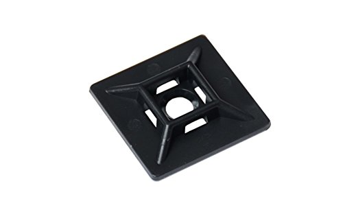 Product Cover South Main Hardware 888089 1-in Mounting Pad, 100-Pack Black, Speciality Cable Tie, 1