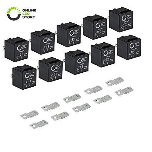Product Cover ONLINE LED STORE 10 Pack Bosch Style 5-Pin 12V Relay Switch [SPDT] [30/40 Amp] 12 Volt Automotive Relays for Auto Fan Cars